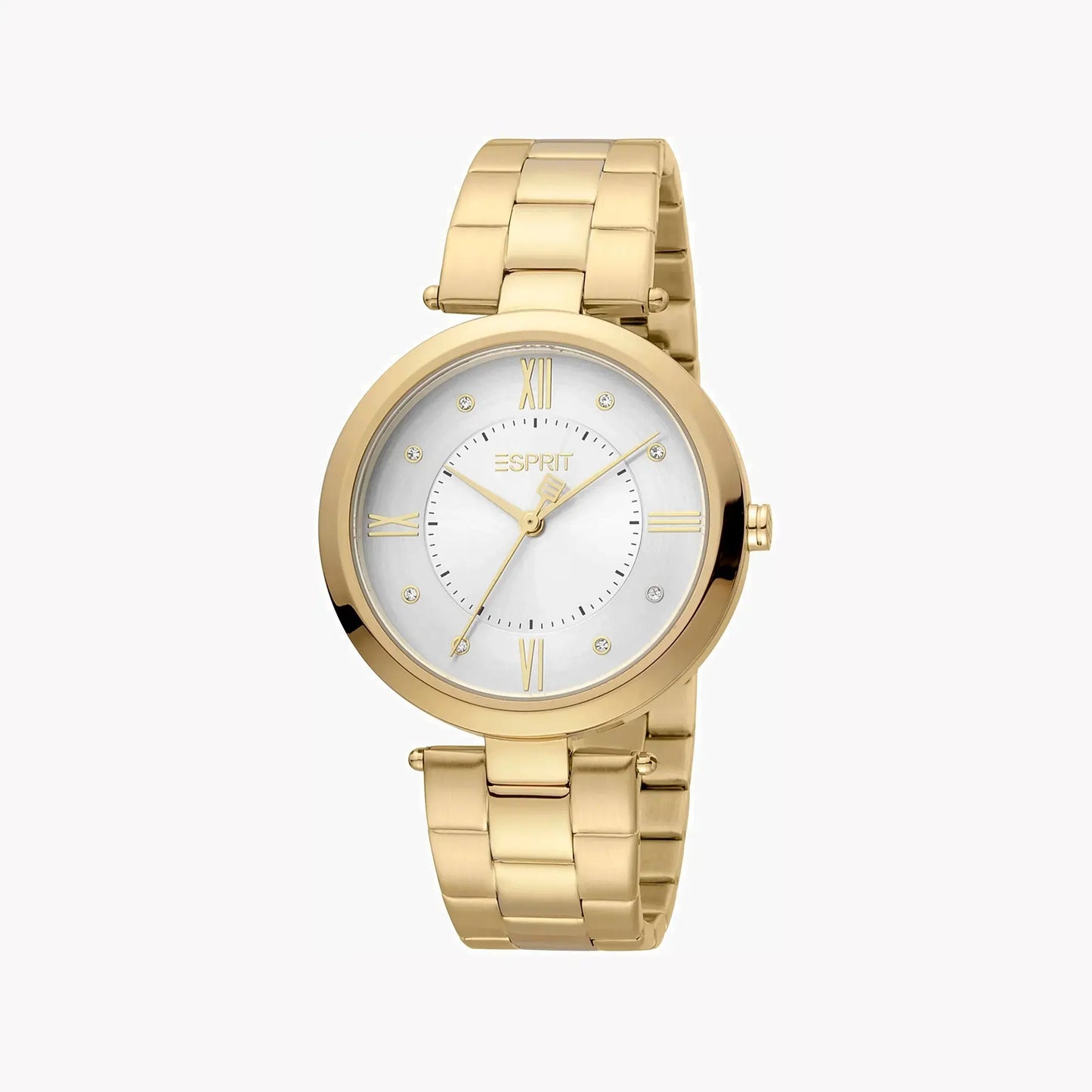 Esprit Women's Gold Stainless Steel Watch, Silver Dial | Es1l136m0015 by ESPRIT