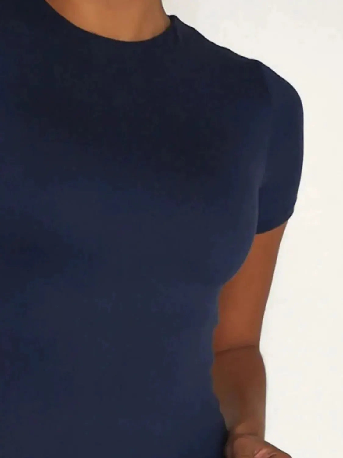 Round Neck Short Sleeve Swim Top by Partner Label
