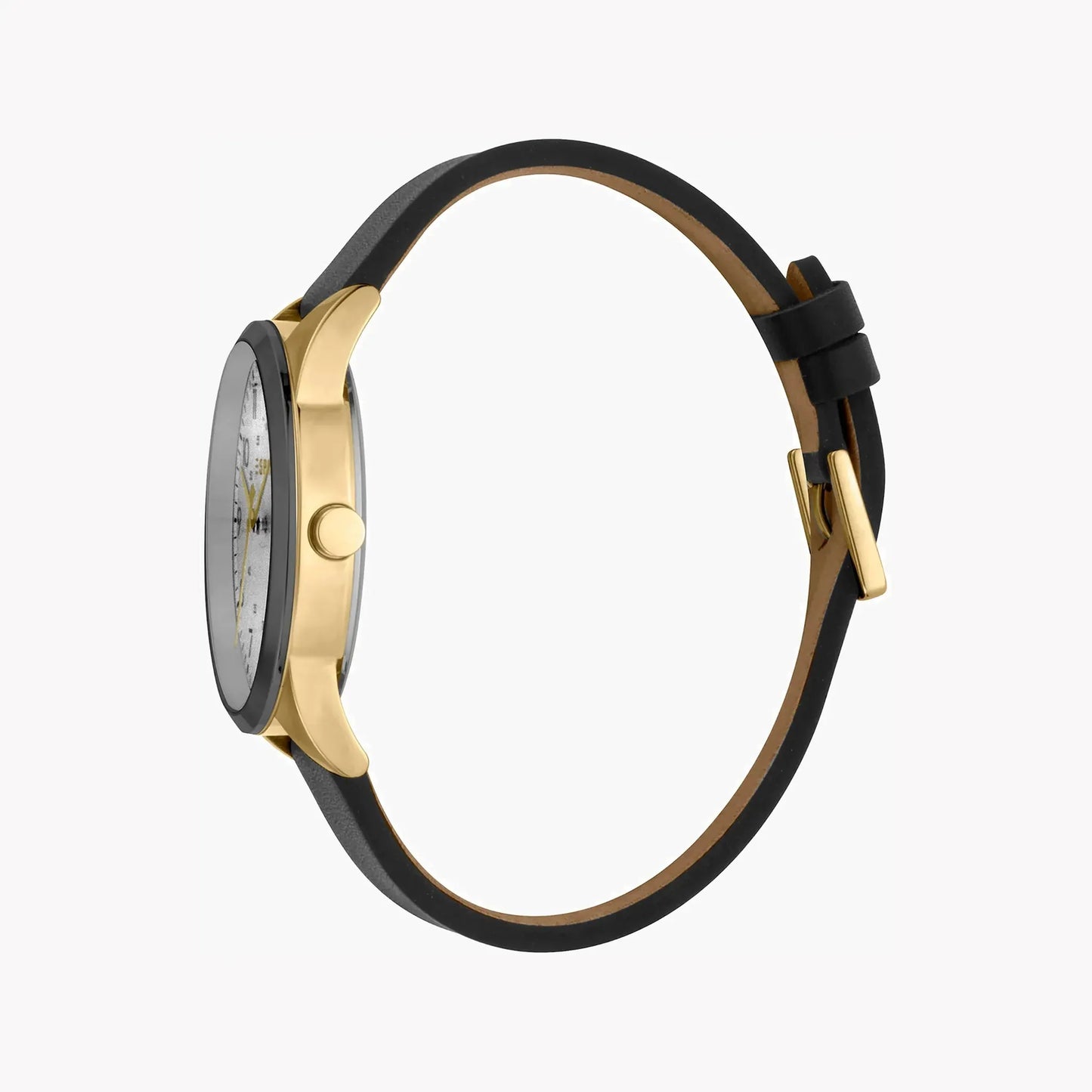 Esprit Men's Stainless Steel Watch, Black Leather Band | Es1g097m0035 by ESPRIT