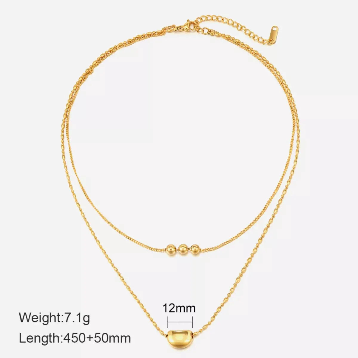 18K Gold-Plated Double Layered Necklace by Partner Labels