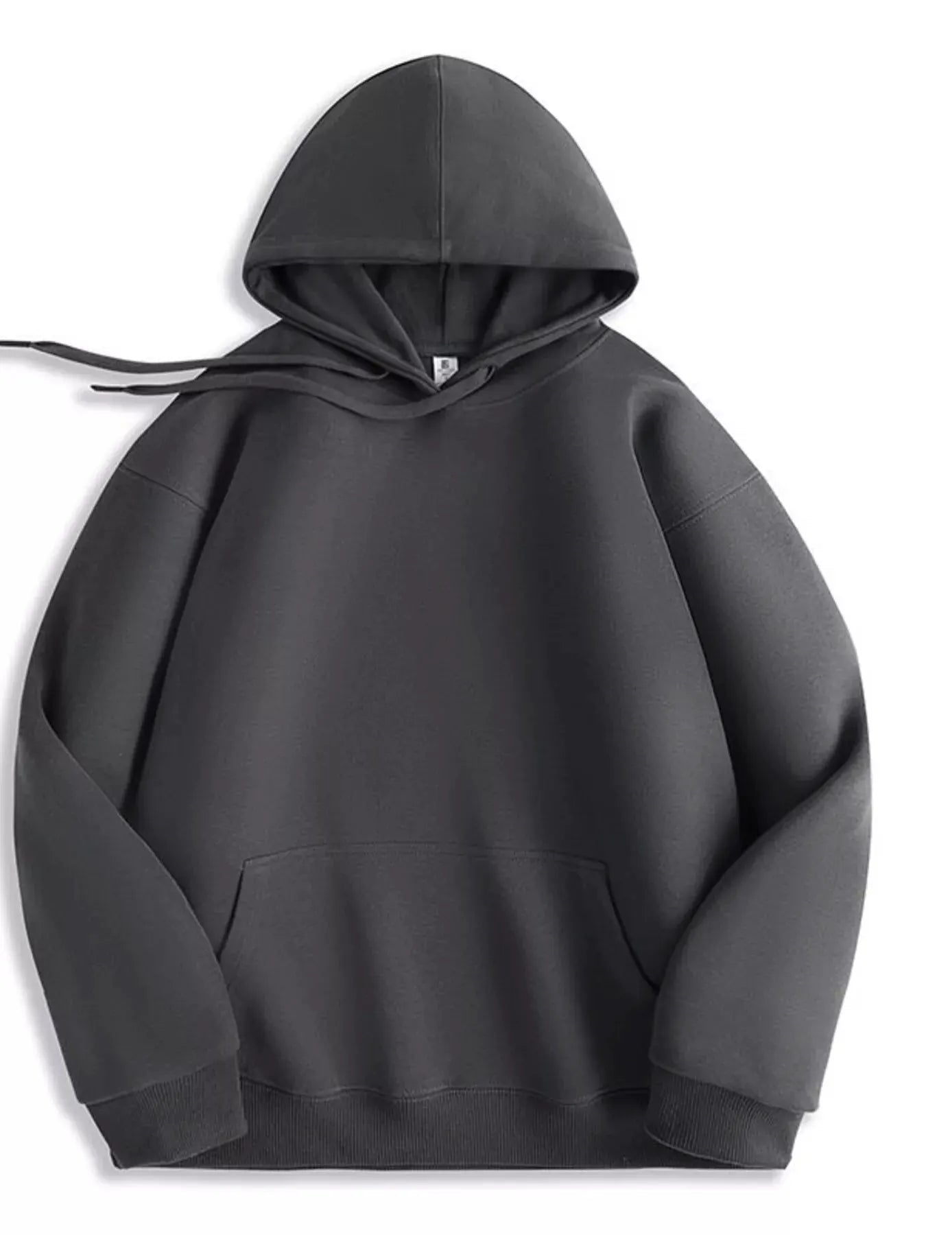 Men's Full Size Solid Color Casual Hoodie Plus Size by Trendsi