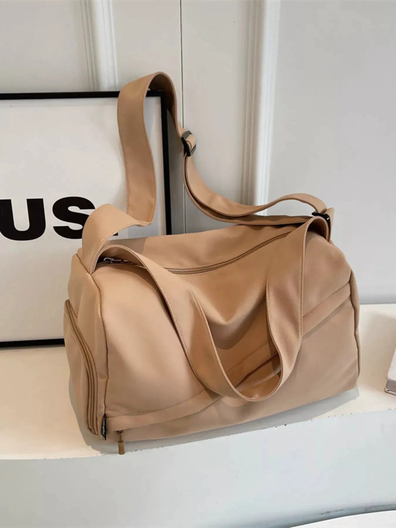 Adjustable Strap Solid Color Travel Bag by Partner Label