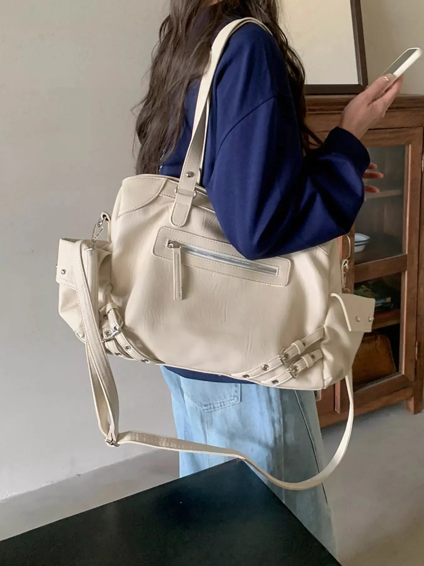 Rivet Decor Crossbody Bag by Partner Label
