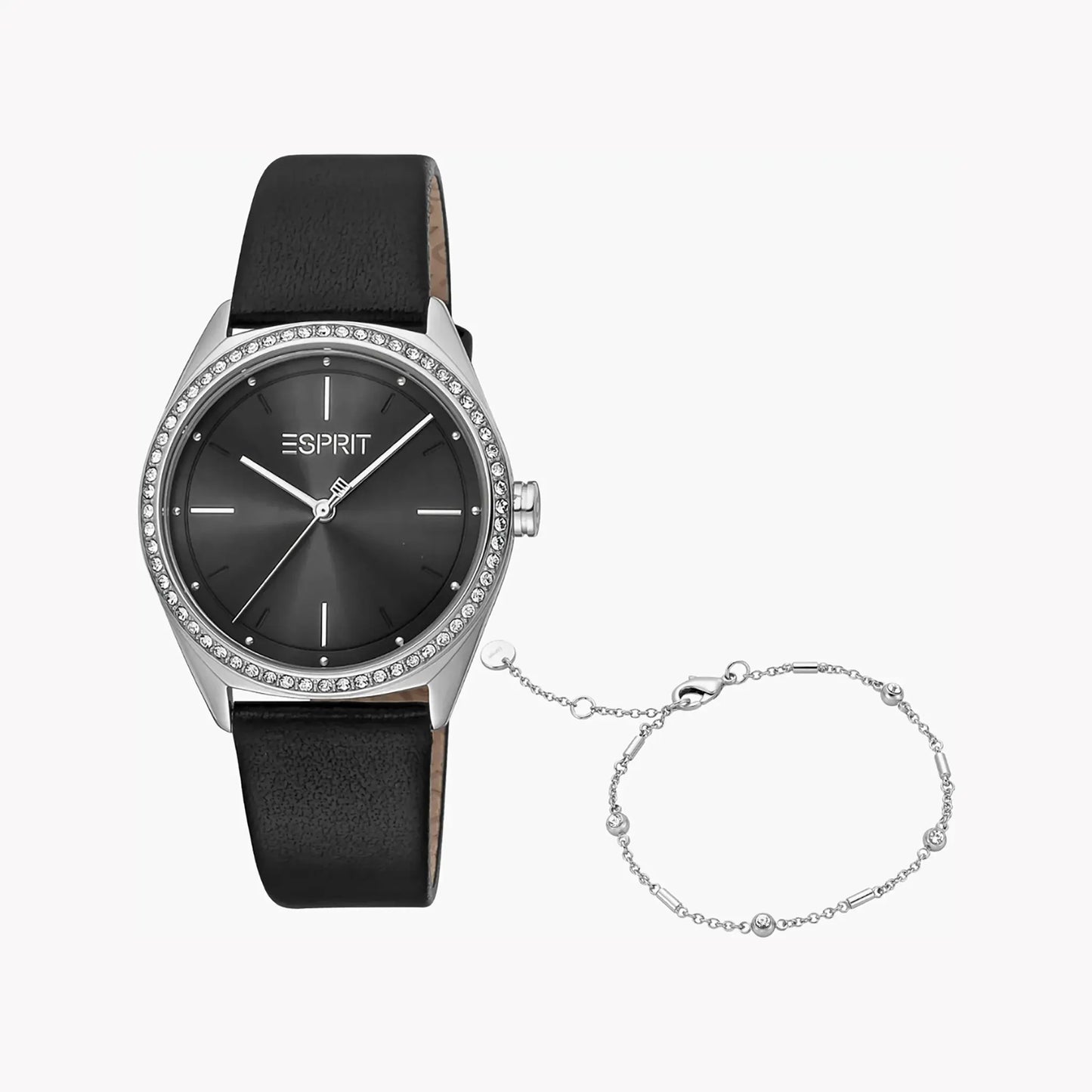 Esprit Women's Black Leather Watch, Black Dial | Es1l003m0015 by ESPRIT