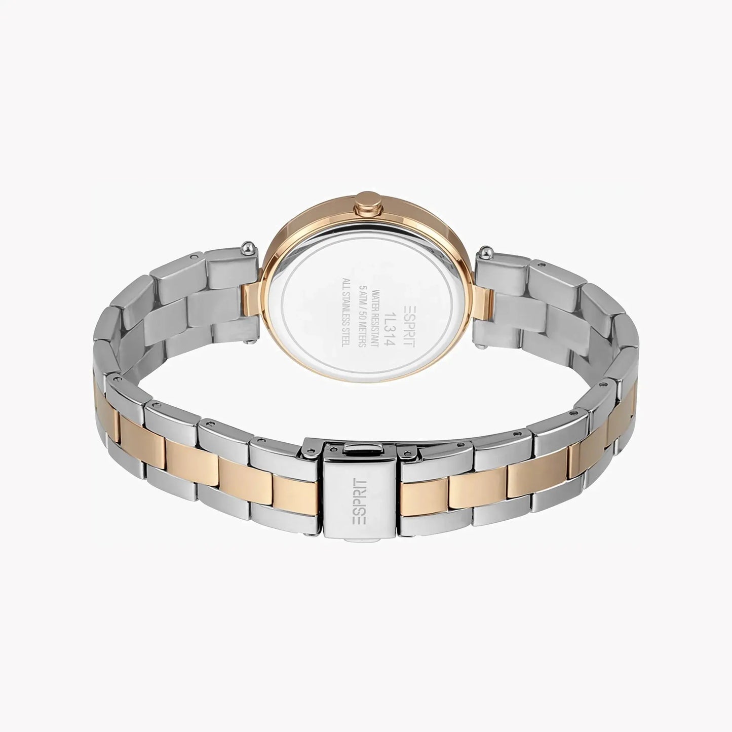 Esprit Women's Silver & Rose Gold Watch, Silver Dial | Es1l183m0085 by ESPRIT