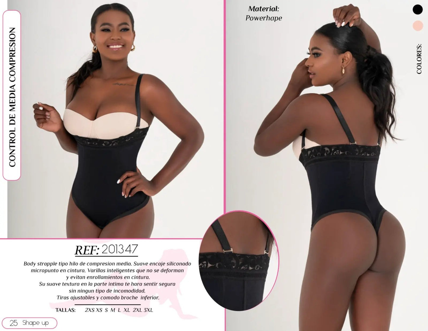 Strapless Bodysuit Thong - 201347 by Shape Up