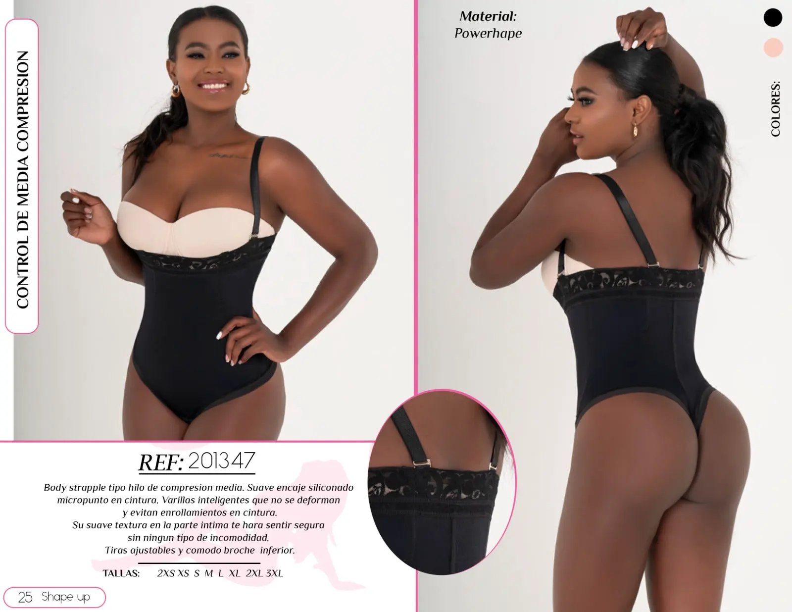 Strapless Bodysuit Thong - 201347 by Shape Up