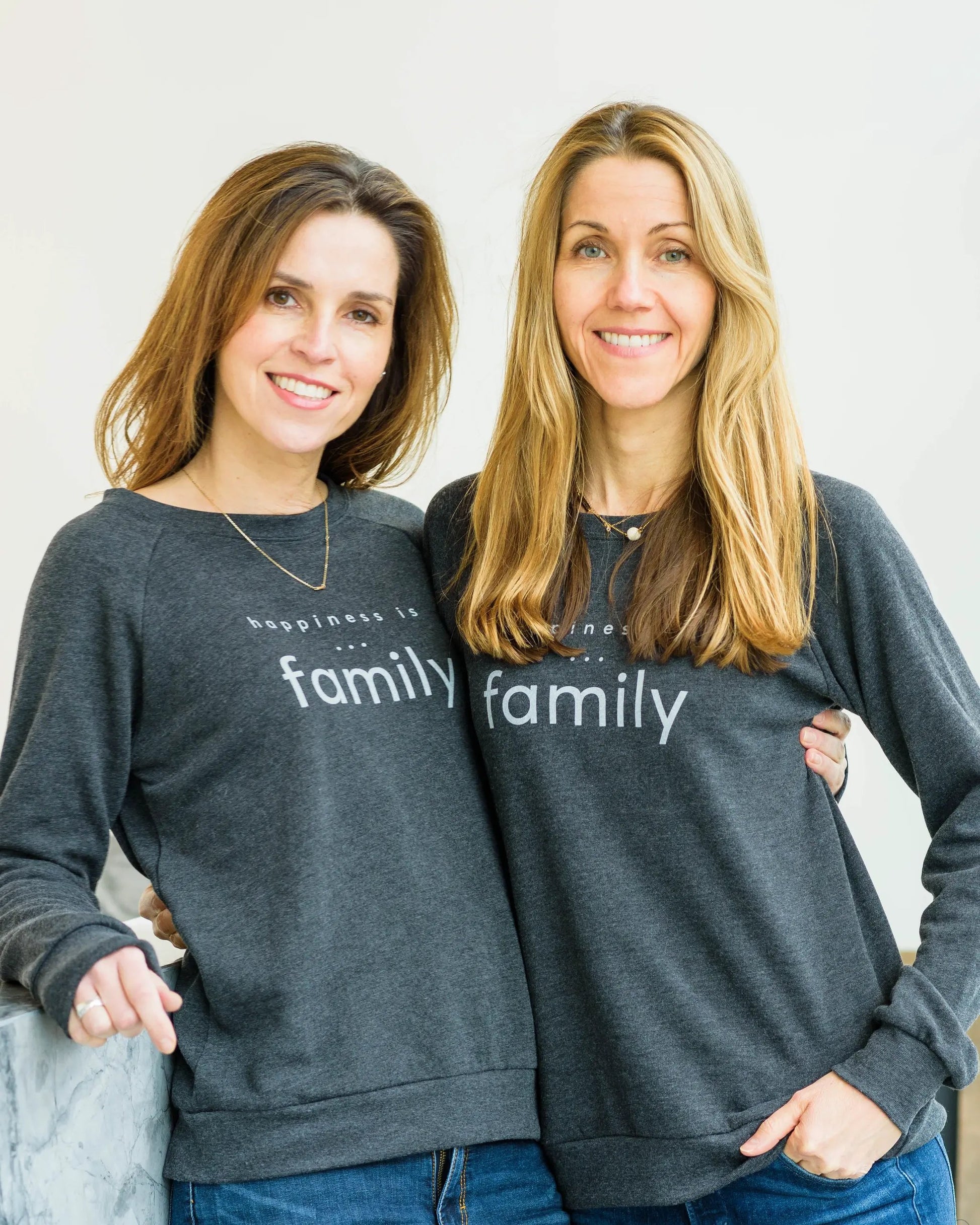 Women's Family Crew Sweatshirt, Charcoal by Family & Friends Collection