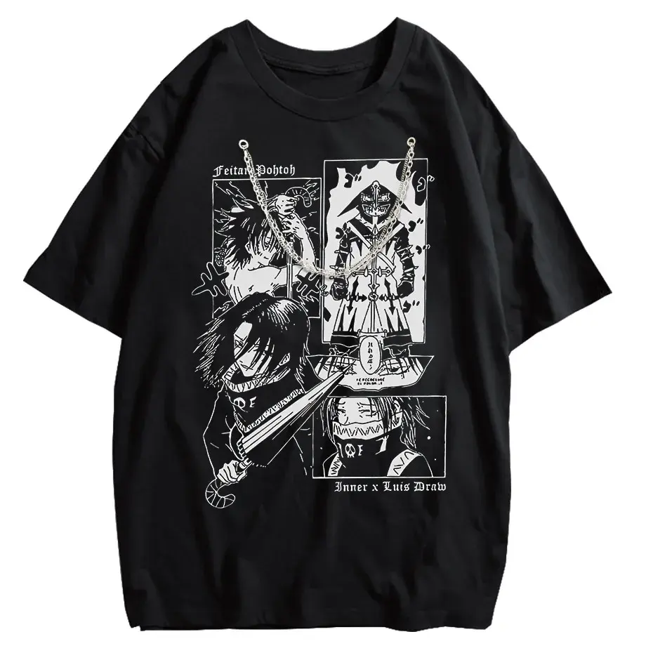 Anime Casual Cotton Short Sleeve T-Shirt by Vimost Shop