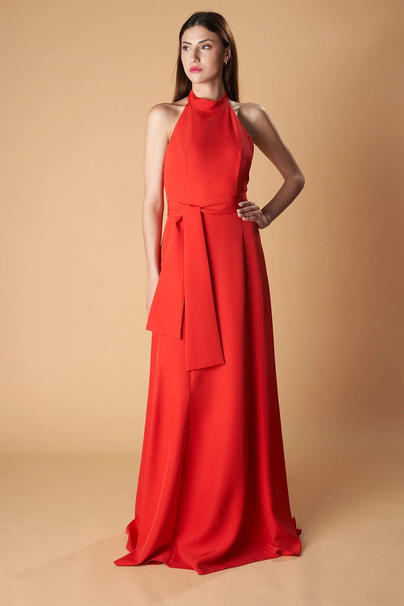 Senya Halter Backless Mermaid Dress with Side Slit by Ceylan Bcn