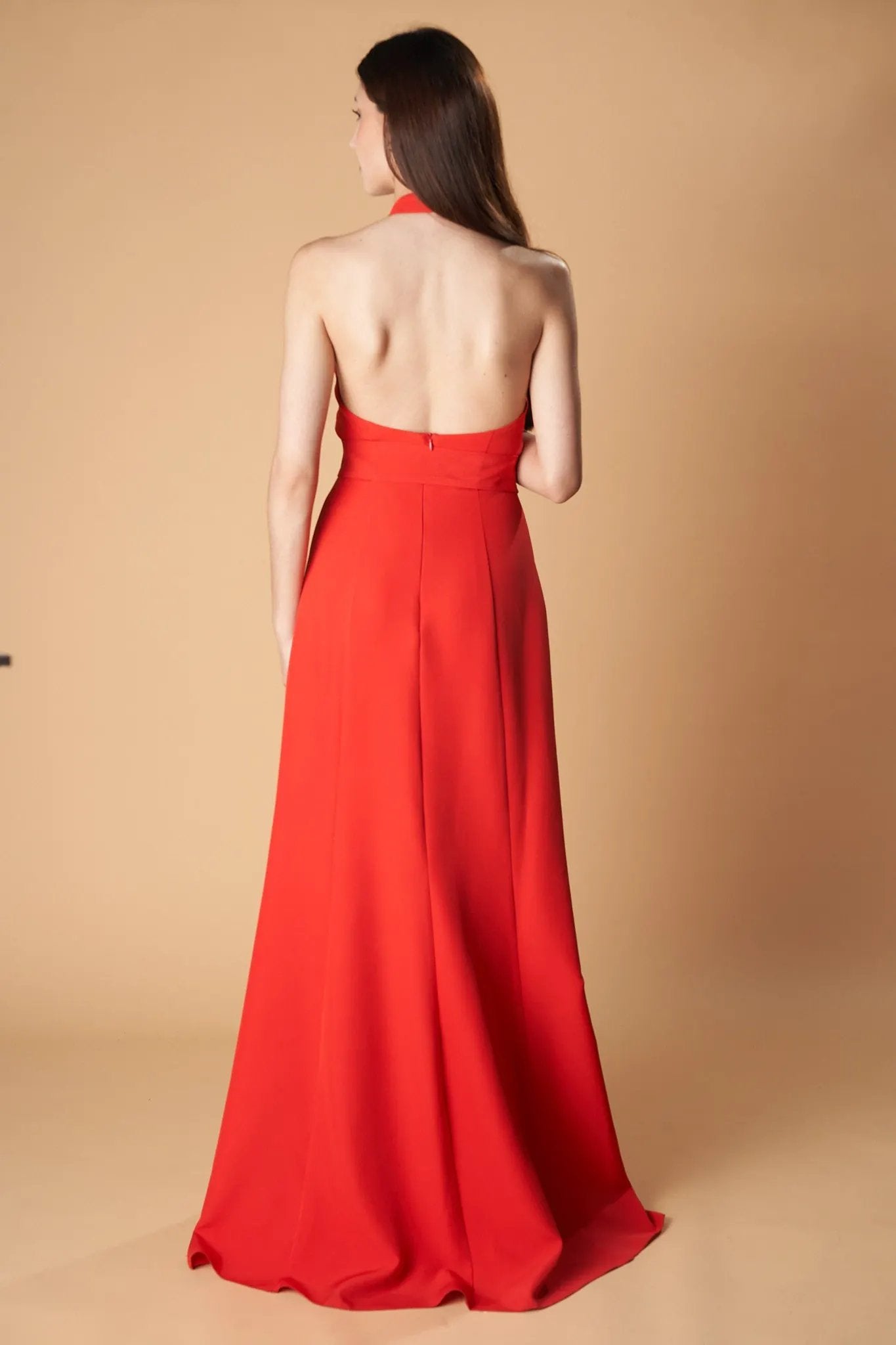 Senya Halter Backless Mermaid Dress with Side Slit by Ceylan Bcn