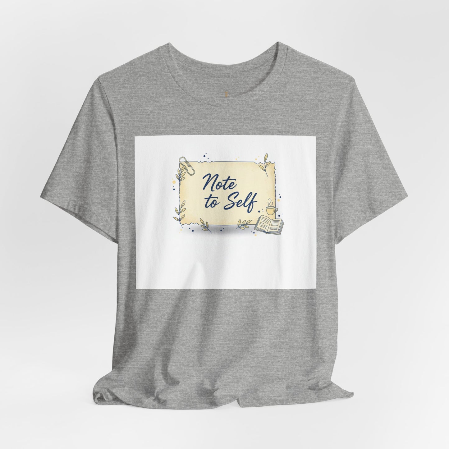 Note to Self paper note tee | post‑it reminder, handwritten analogue aesthetic