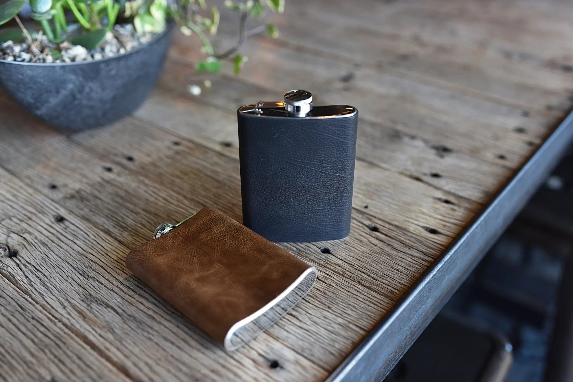 Leather Flask by Kiko Leather