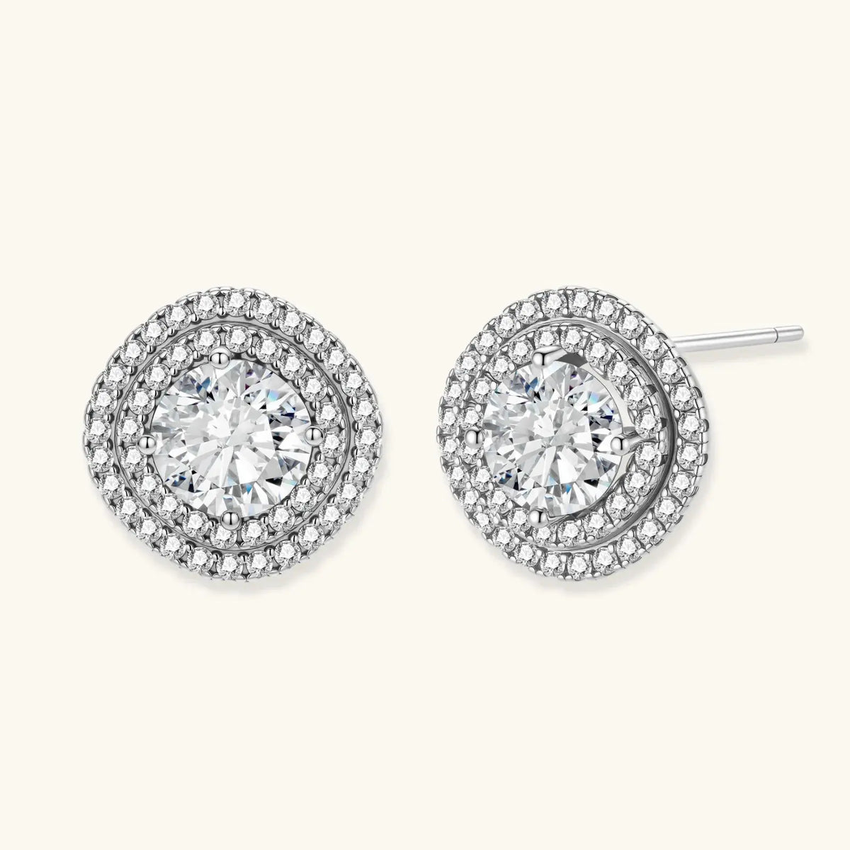 Celestial Halo Moissanite Studs | Equanimity Essence by Equanimity Essence.