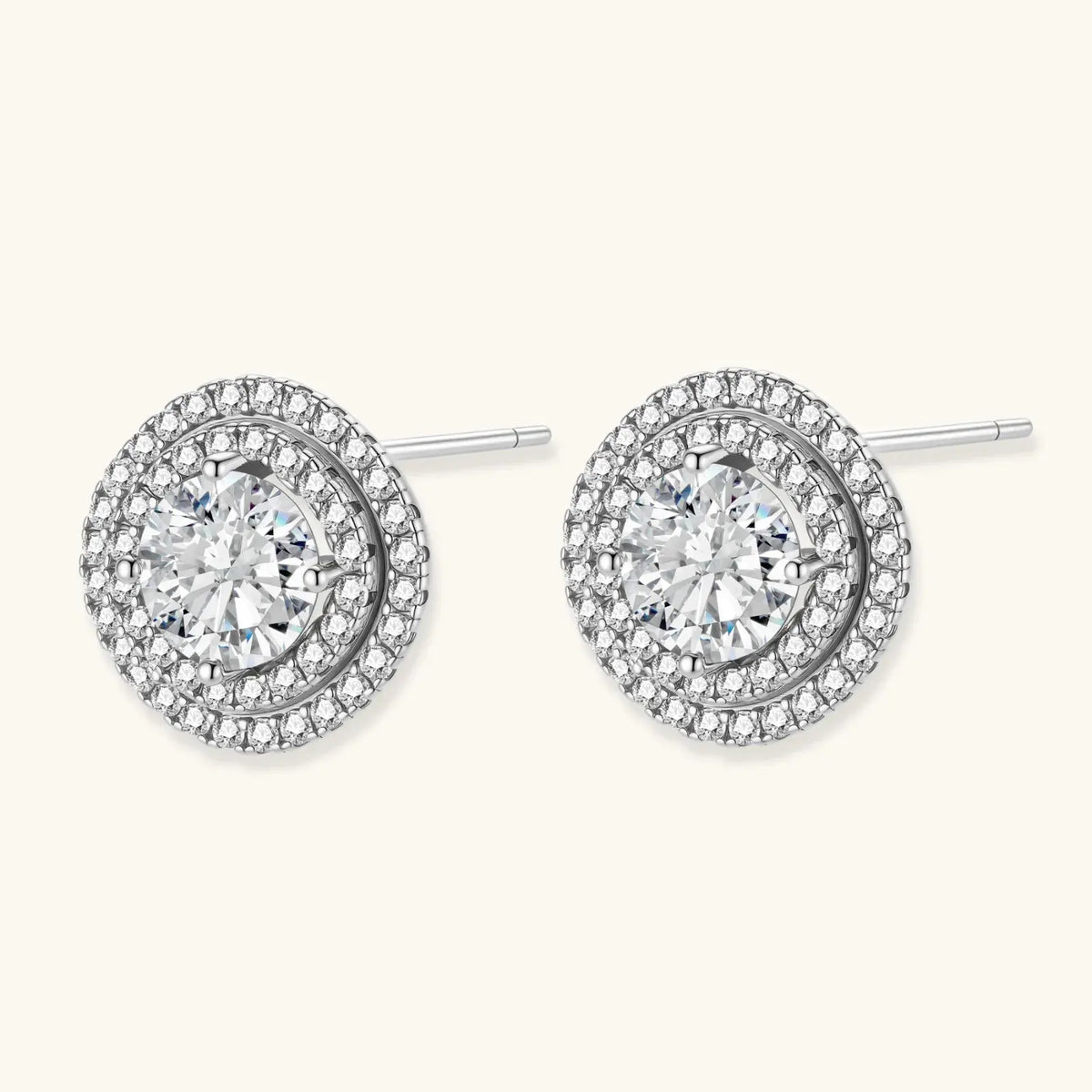 Celestial Halo Moissanite Studs | Equanimity Essence by Equanimity Essence.
