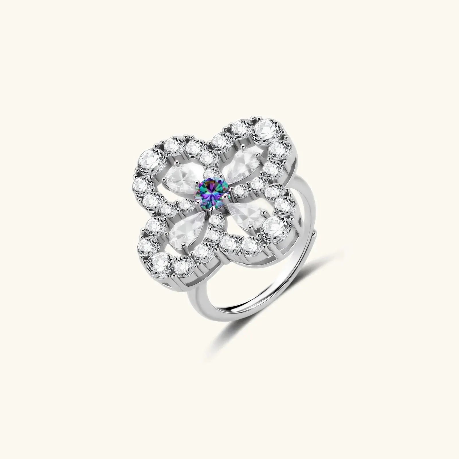 Lucky Clover Moissanite Set by Equanimity Essence.