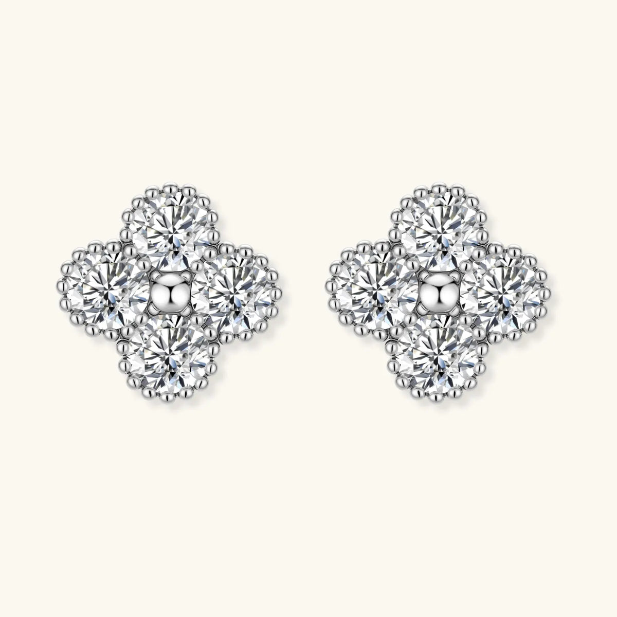 Quatrefoil Moissanite Studs | Equanimity Essence by Equanimity Essence.