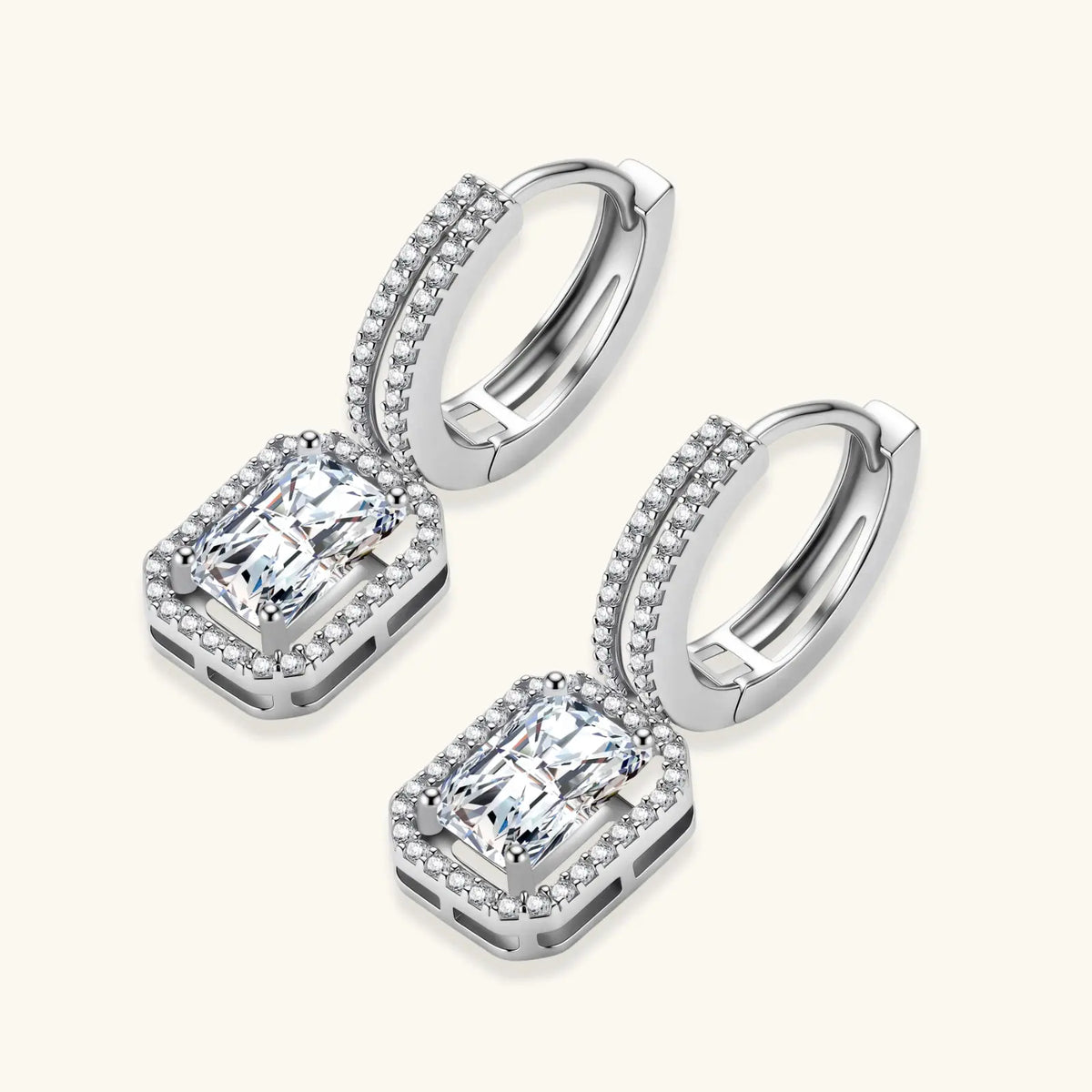 Emerald Cut Moissanite Drops | Equanimity Essence by Equanimity Essence.