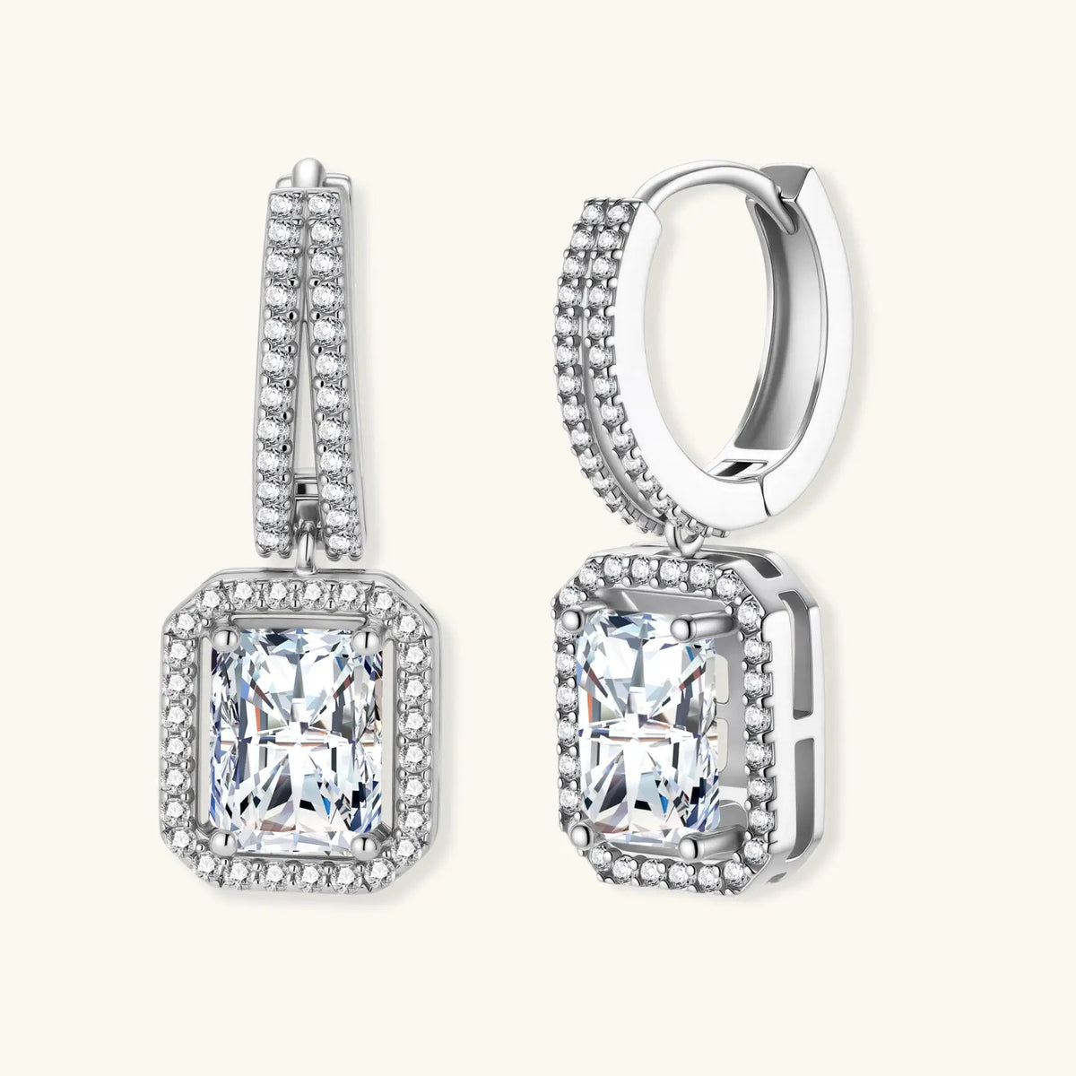 Emerald Cut Moissanite Drops | Equanimity Essence by Equanimity Essence.