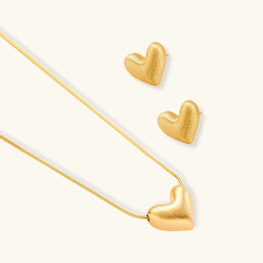 Golden Heart Necklace by Equanimity Essence.