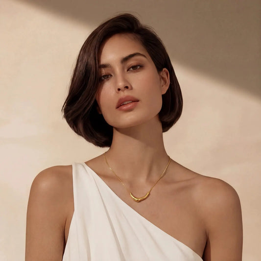 Curve Statement Necklace | Equanimity Essence by Equanimity Essence.