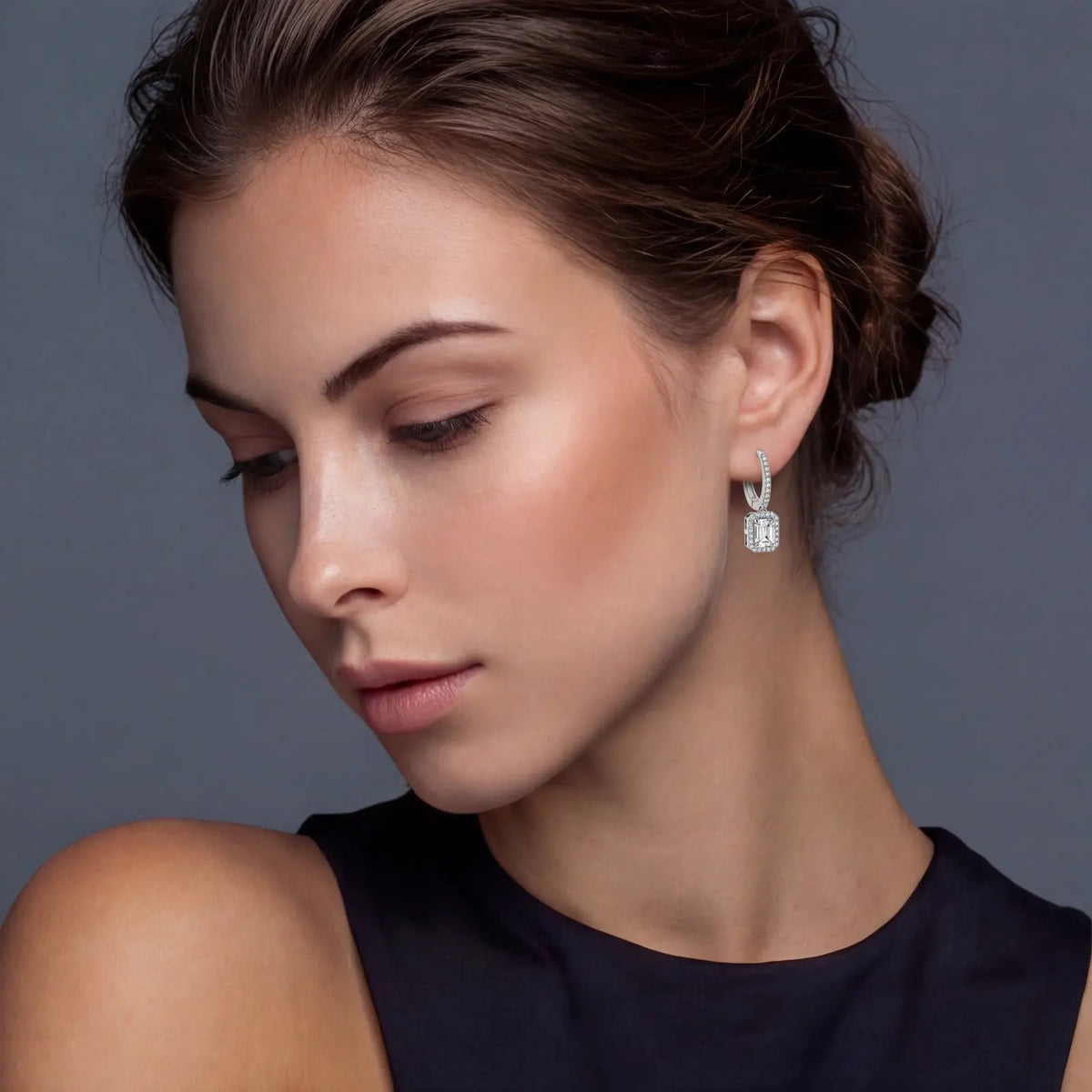 Emerald Cut Moissanite Drops | Equanimity Essence by Equanimity Essence.