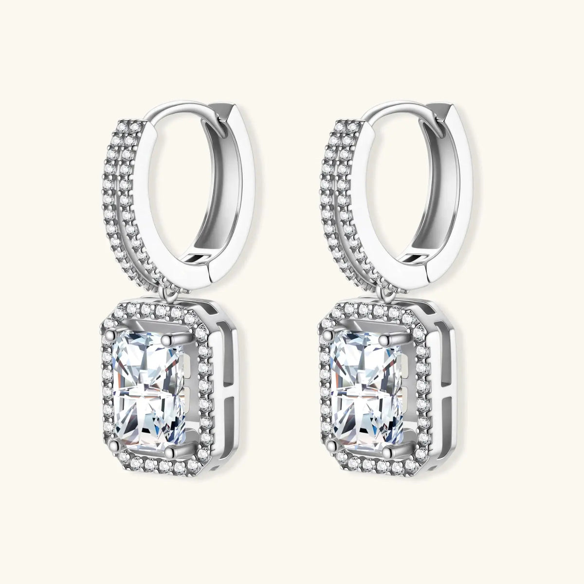 Emerald Cut Moissanite Drops | Equanimity Essence by Equanimity Essence.