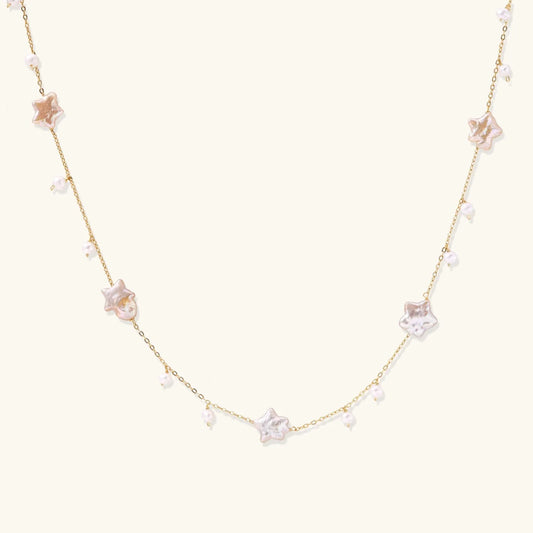 Celestial Pearl Stars Necklace | Equanimity Essence by Equanimity Essence.
