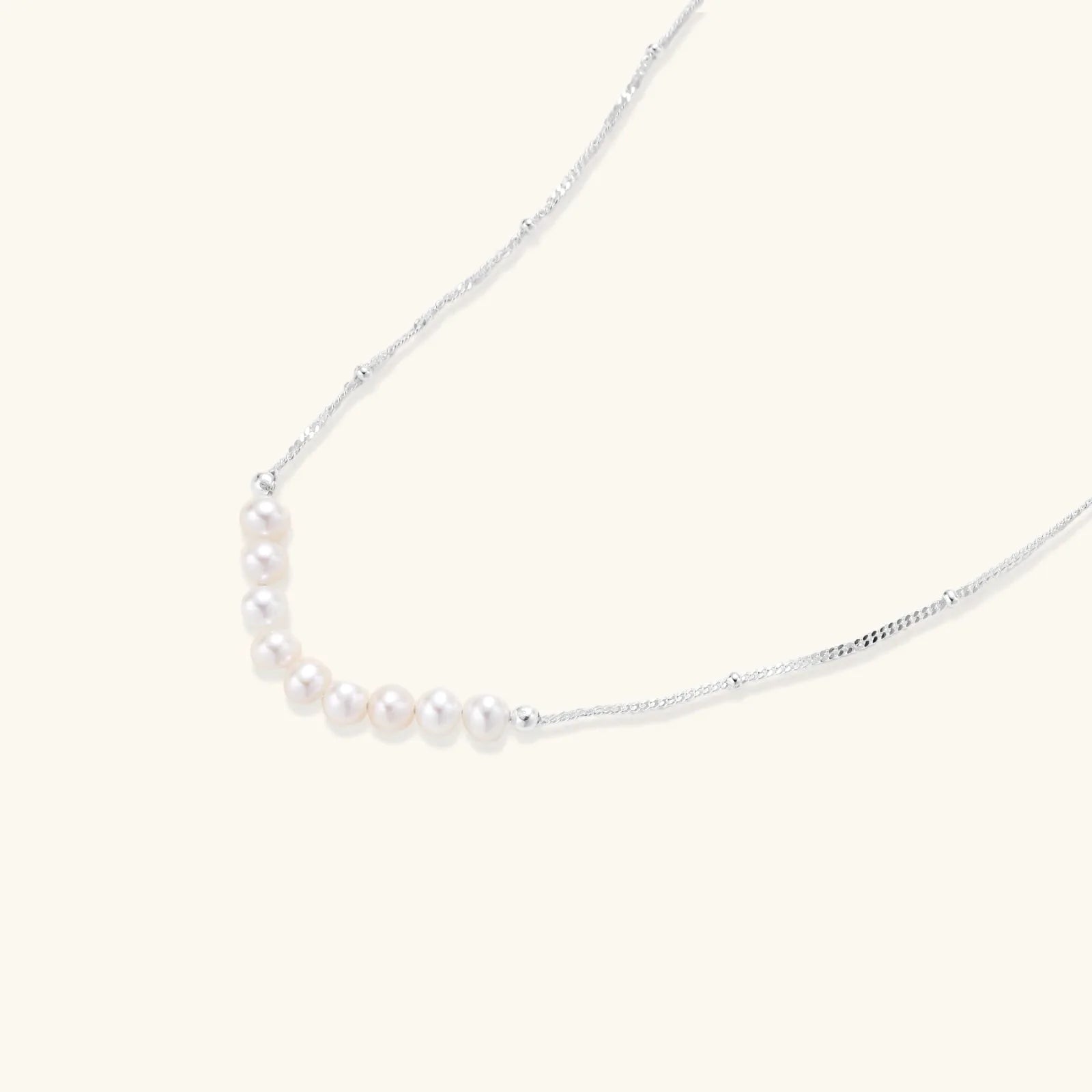 Luna Pearl Arc Necklace | Equanimity Essence by Equanimity Essence.