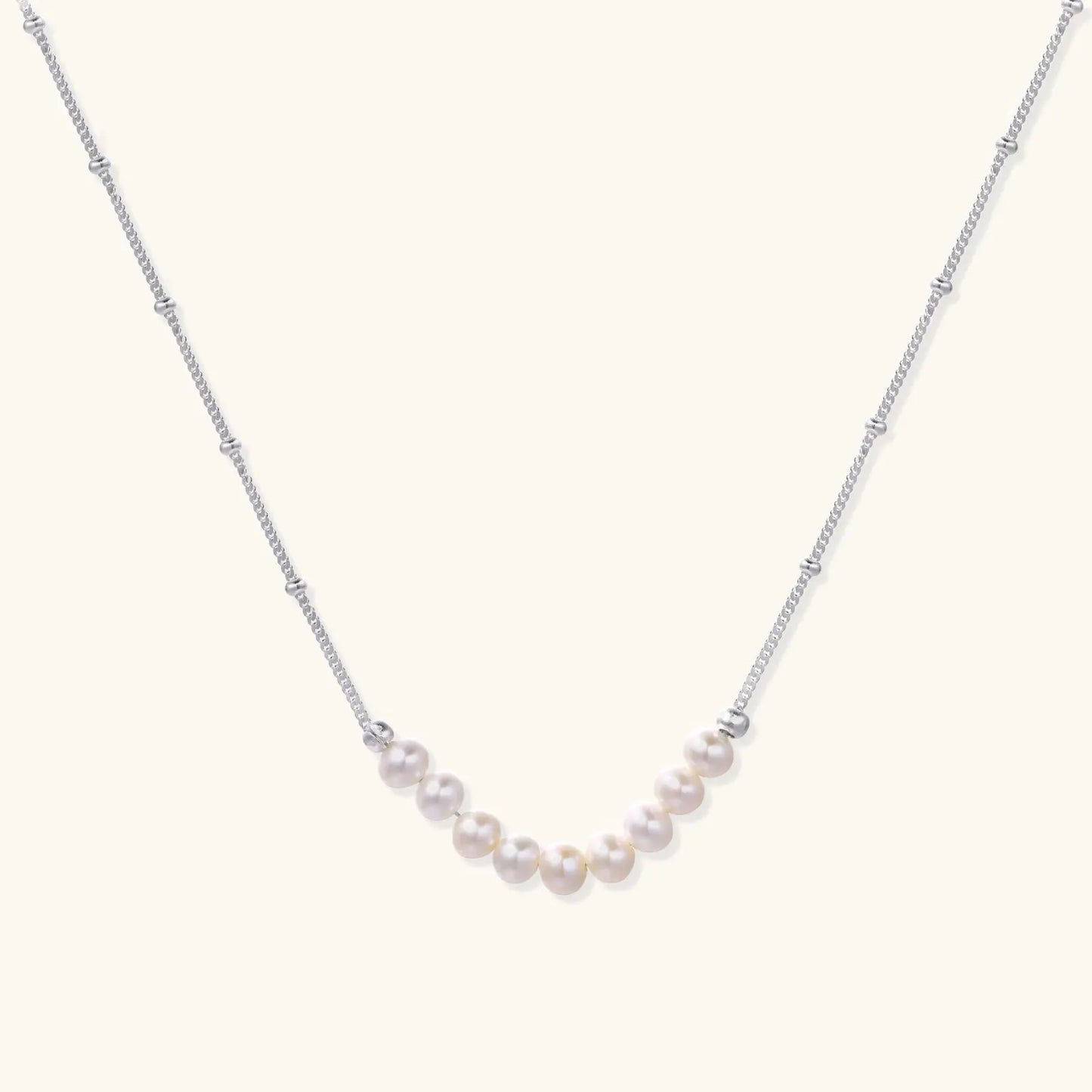 Luna Pearl Arc Necklace | Equanimity Essence by Equanimity Essence.
