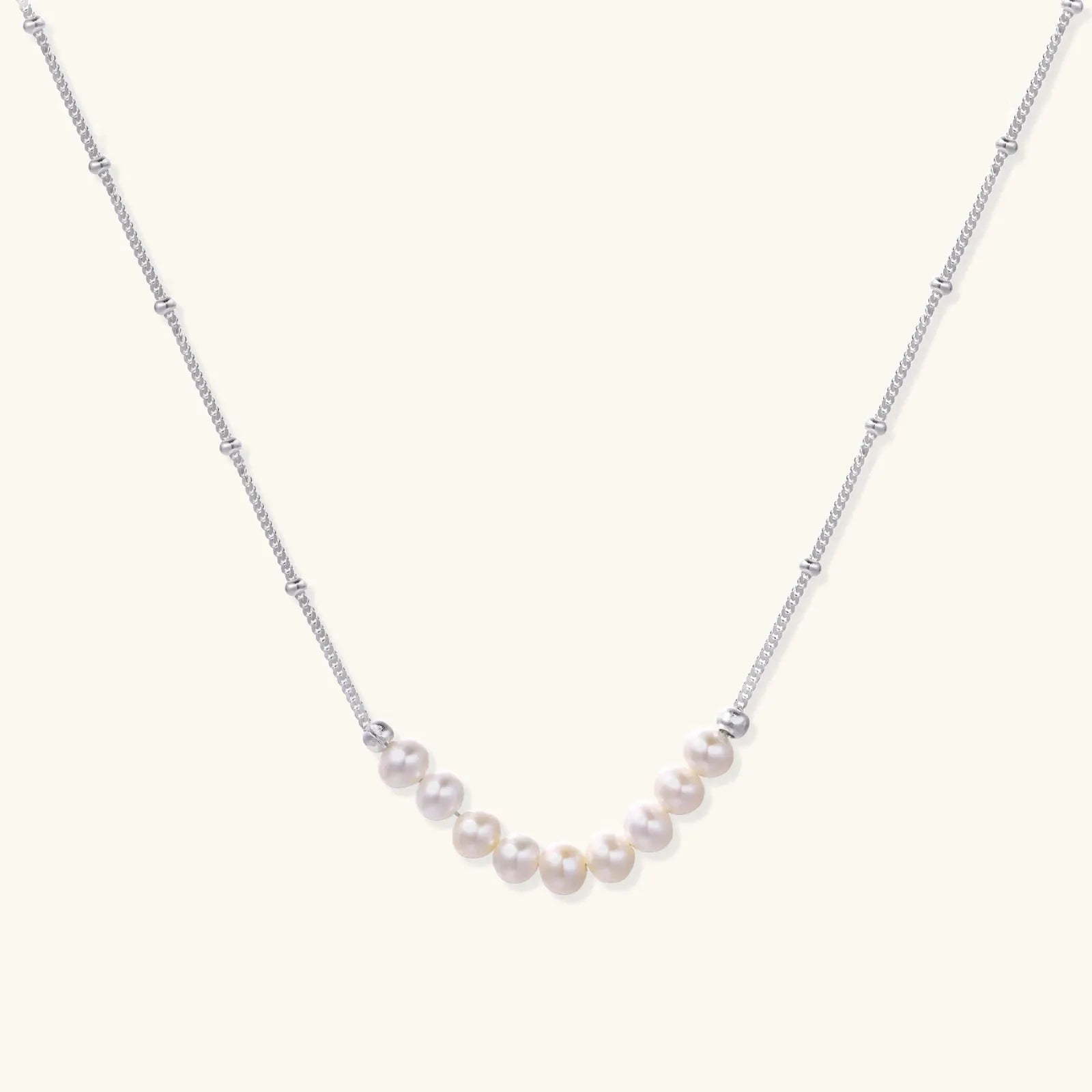 Luna Pearl Arc Necklace | Equanimity Essence by Equanimity Essence.