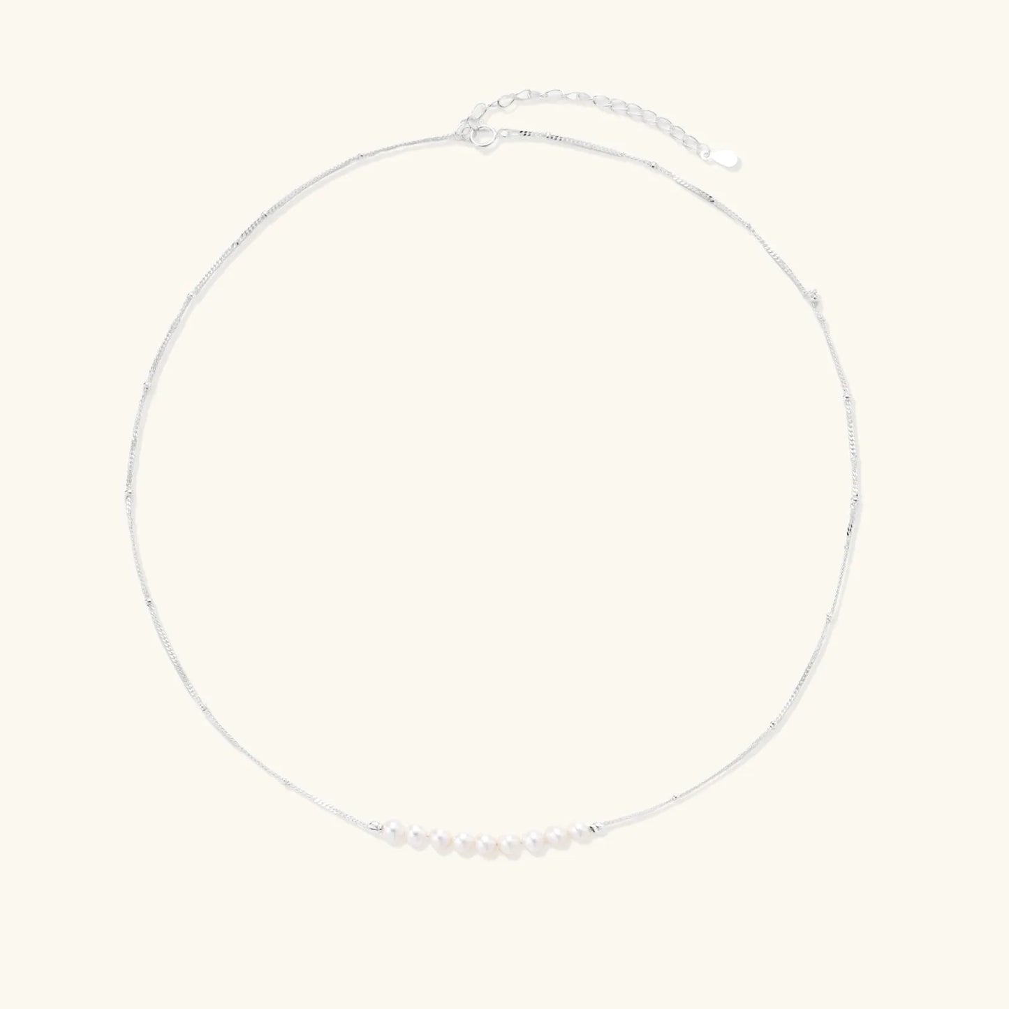 Luna Pearl Arc Necklace | Equanimity Essence by Equanimity Essence.