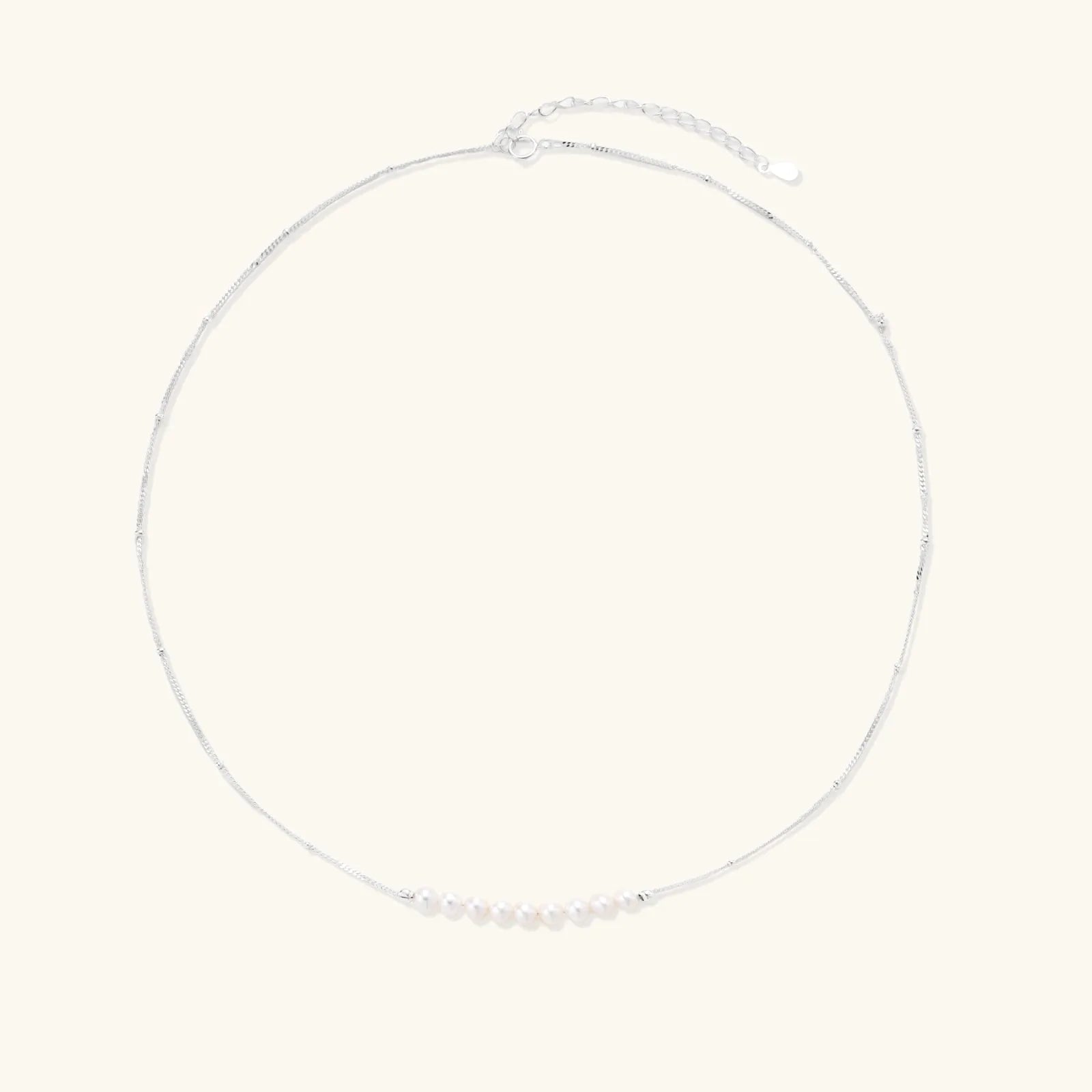 Luna Pearl Arc Necklace | Equanimity Essence by Equanimity Essence.