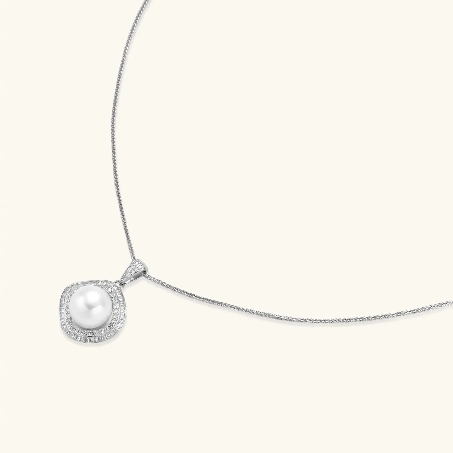 Halo Pearl Statement Necklace by Equanimity Essence.