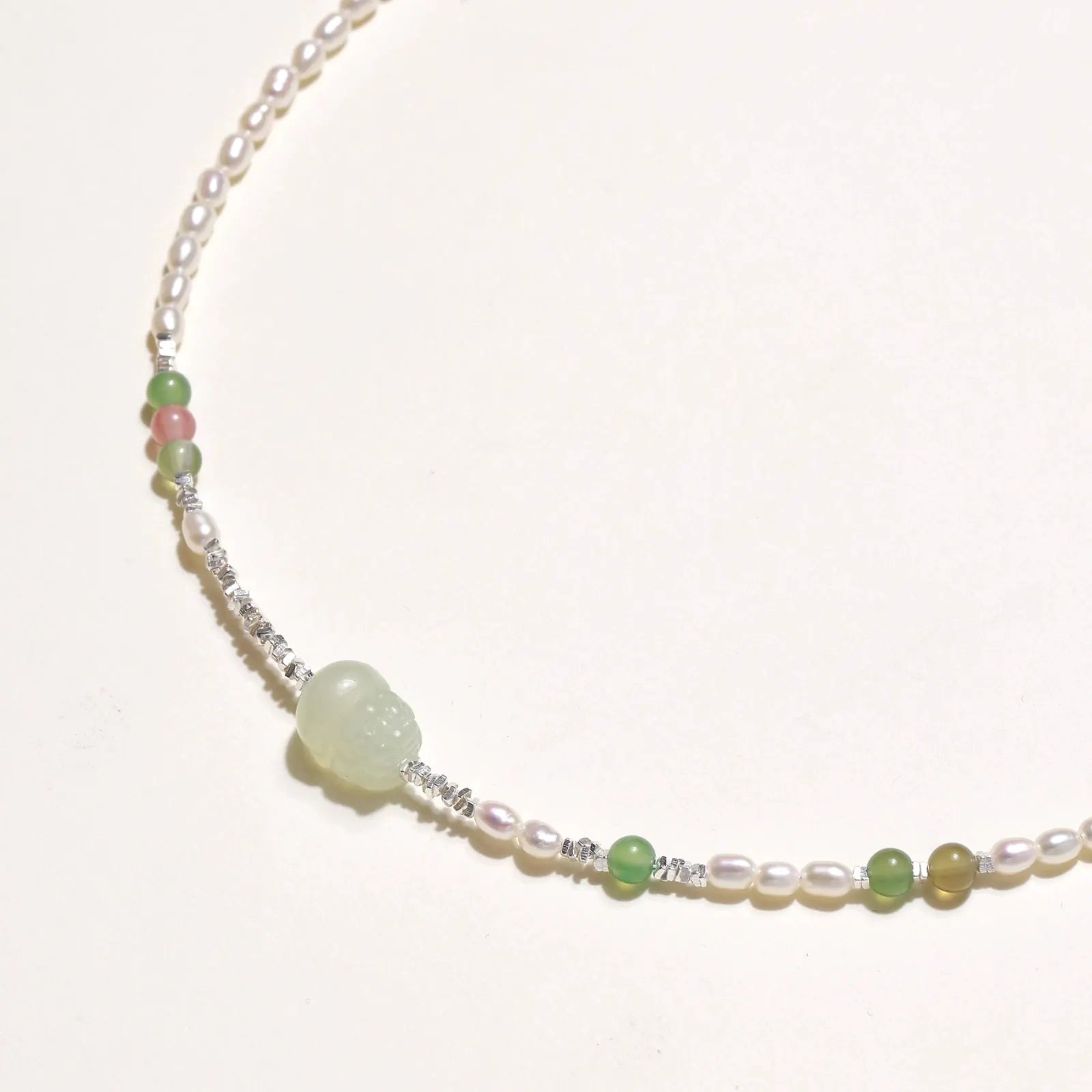 Jade Garden Pearl Necklace by Equanimity Essence.