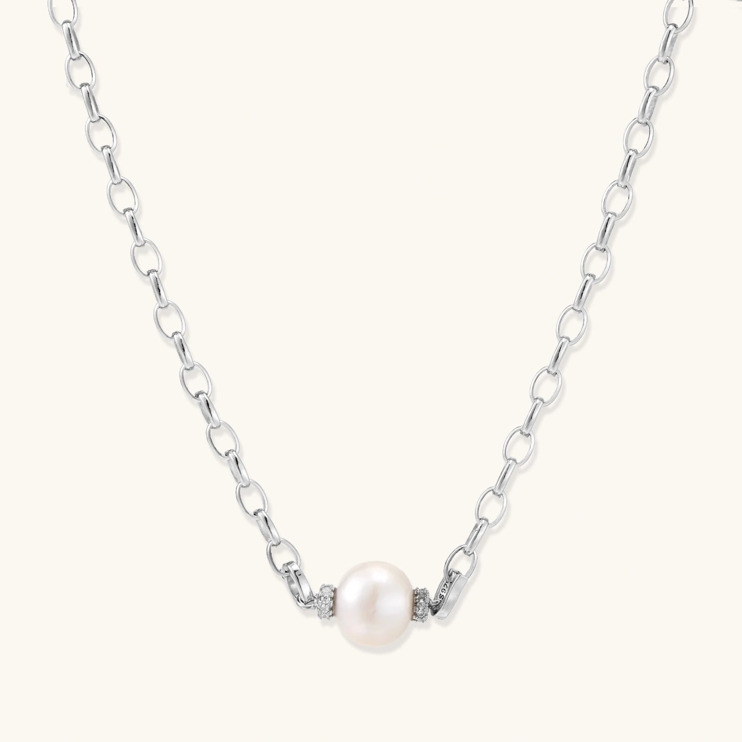 Luna Pearl Chain Necklace by Equanimity Essence.