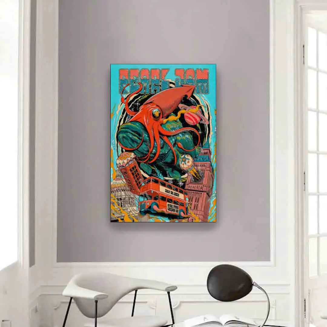 Pearl Jam London Poster -Canvas Music Lovers by Gtaart.ca