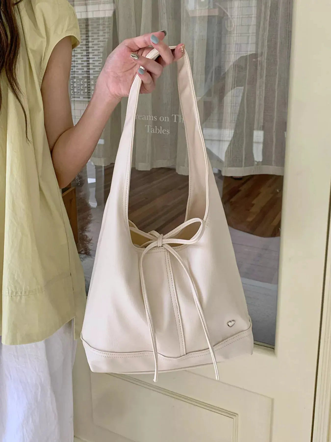 Leather Tied Shoulder Bag by Partner Label