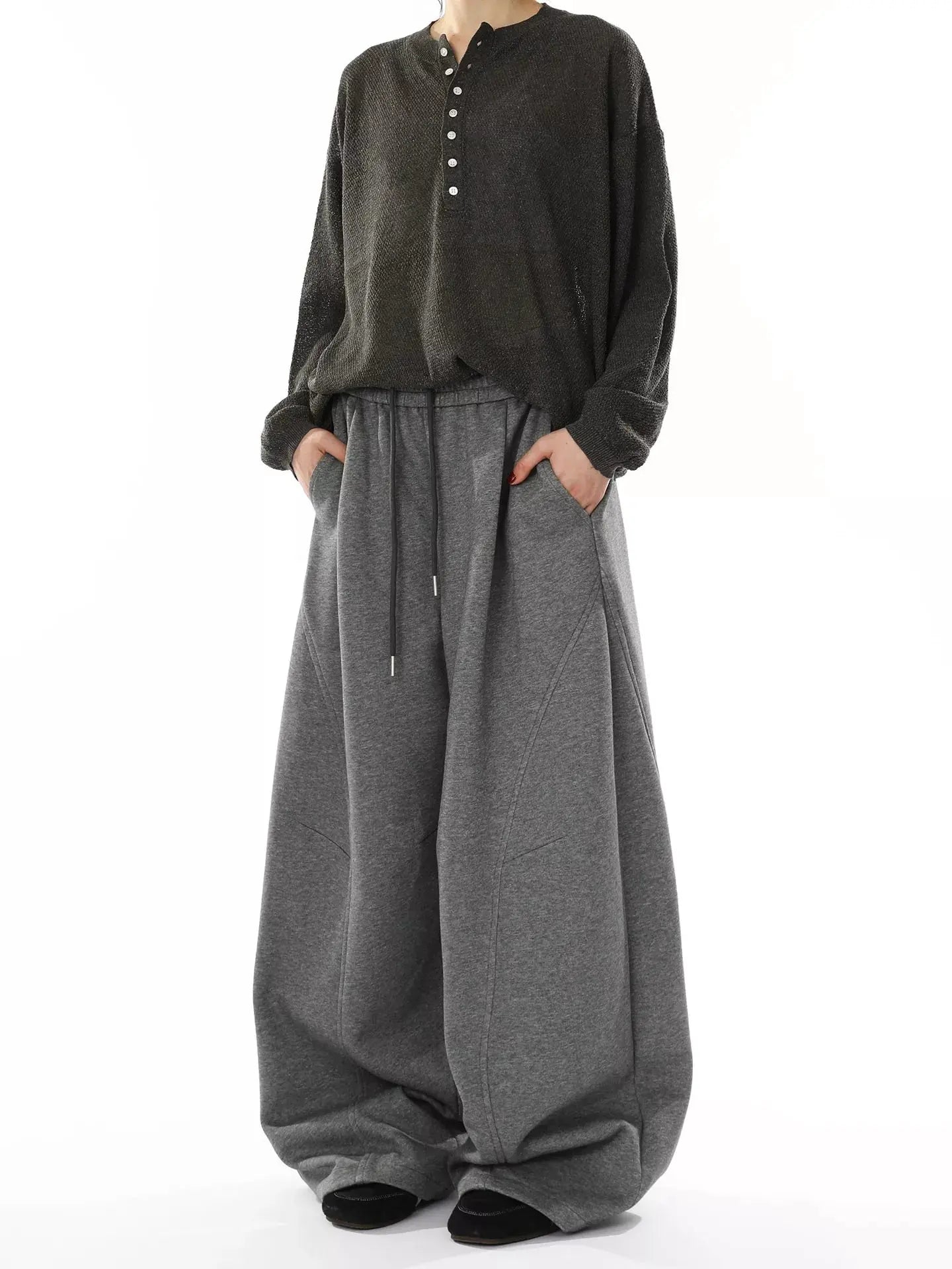 Men's Wide Leg Drawstring Pants by Partner Label