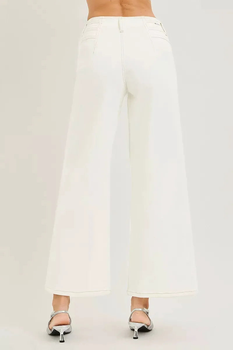RISEN High Rise Ankle Wide Pants by RISEN