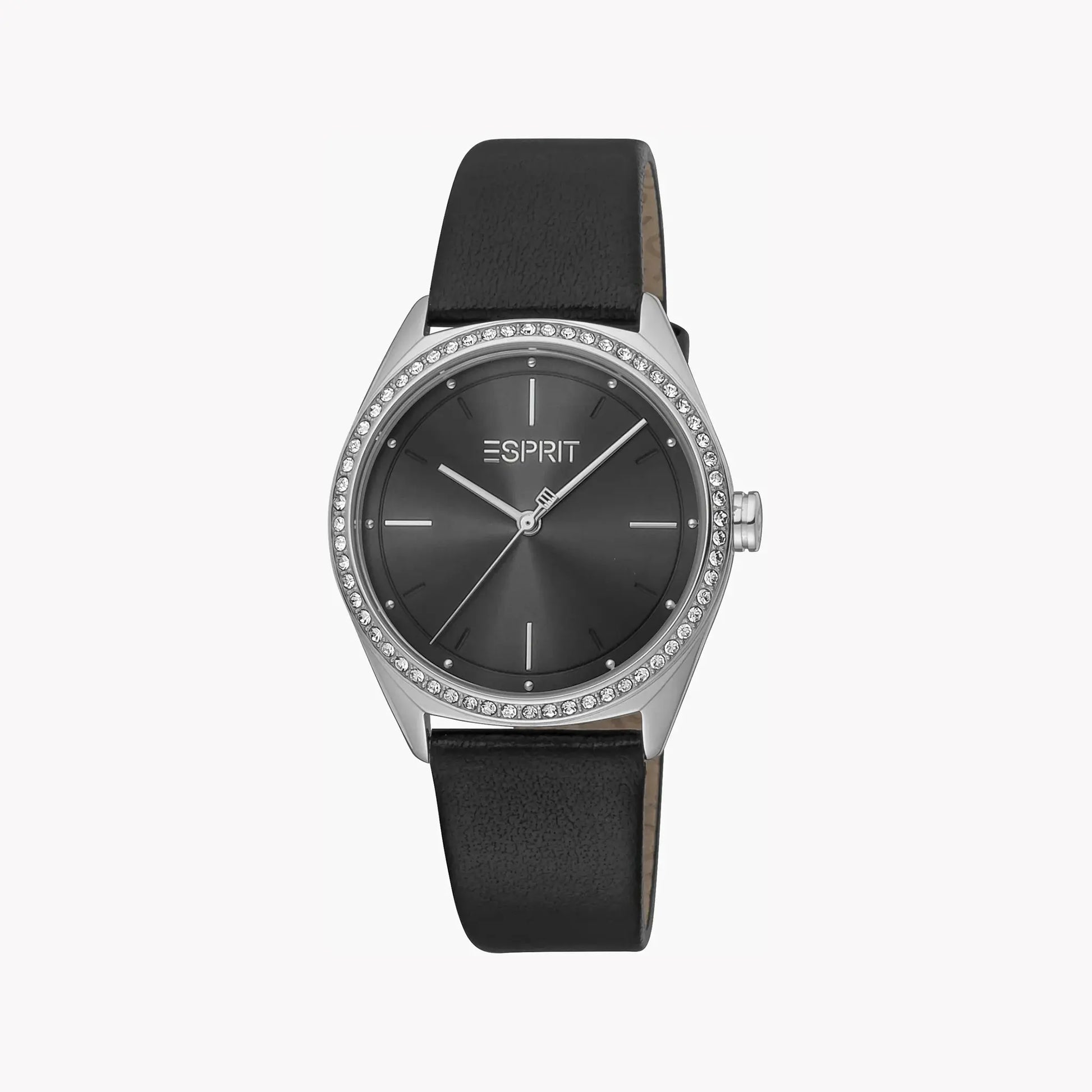 Esprit Women's Black Leather Watch, Black Dial | Es1l003m0015 by ESPRIT
