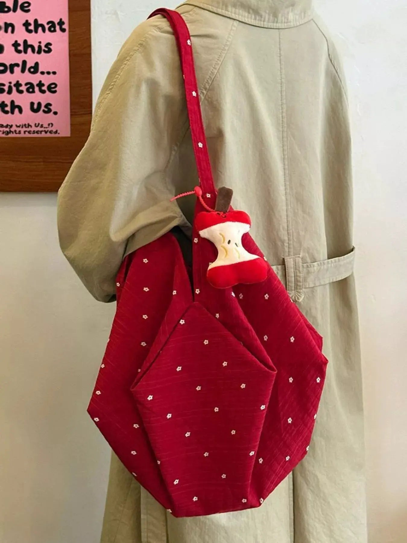 Polka Dot Handbag with Apple Charm by POL