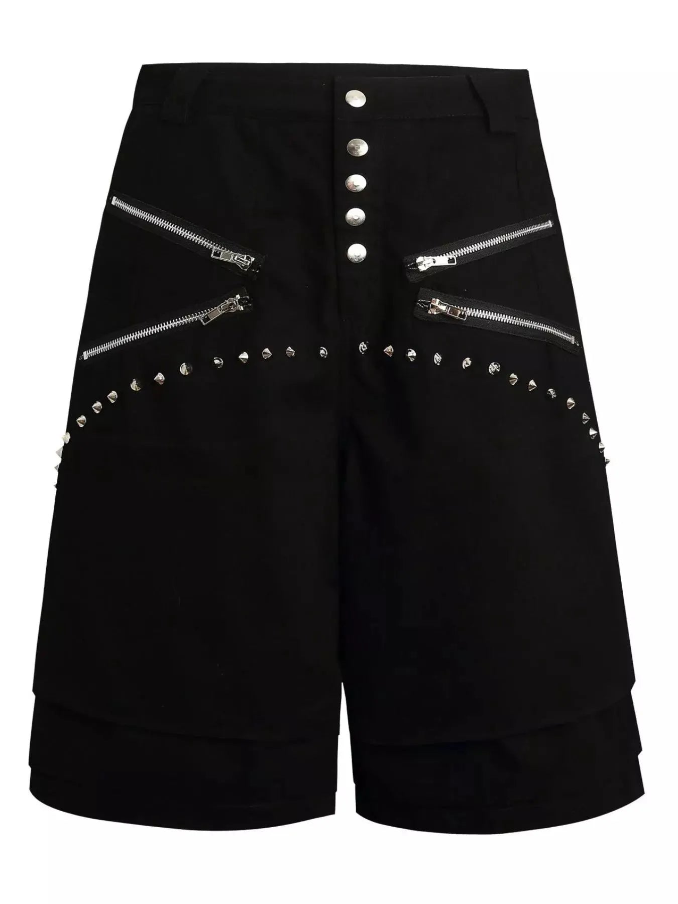 Men's Zipper Detail Wide Leg Capris by Trendsi