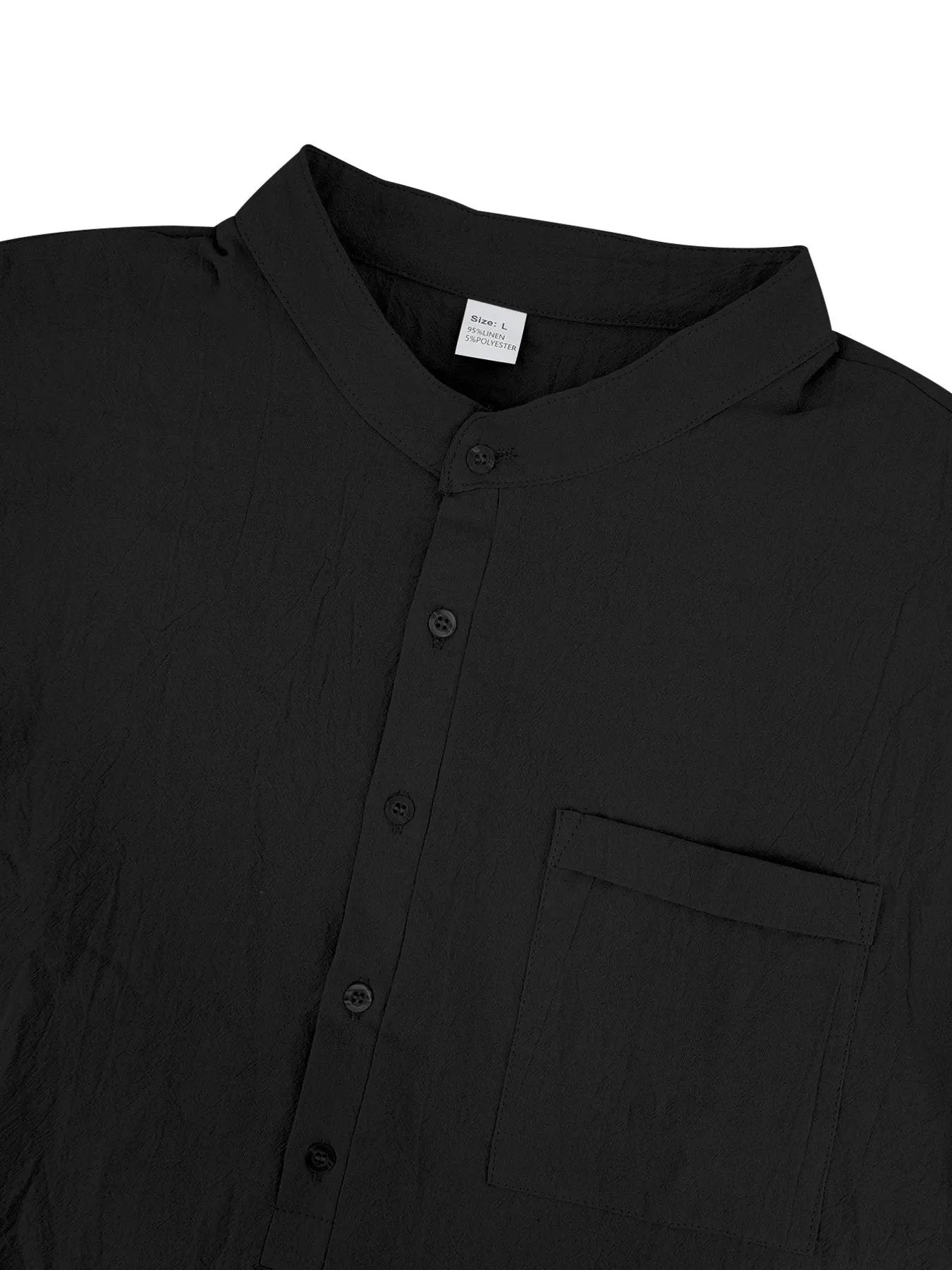 Men's Full Size Button Detail Long Sleeve Shirt Plus Size by Trendsi