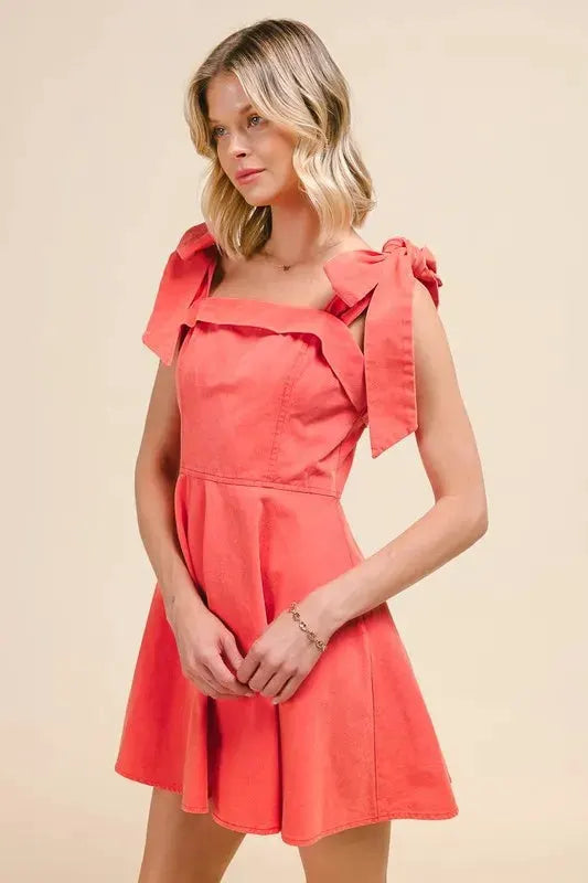 SO ME Fit and Flare Washed Gameday Dress by SO ME