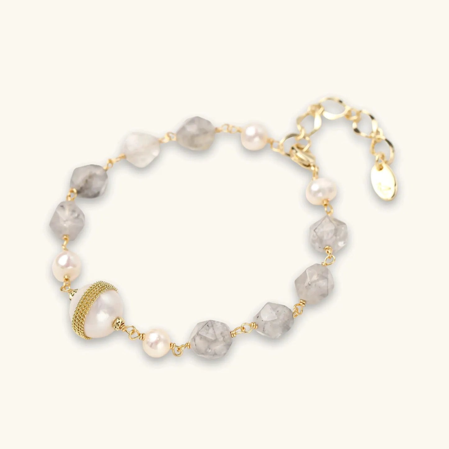 Baroque Pearl Crystal Bracelet | Equanimity Essence by Equanimity Essence.