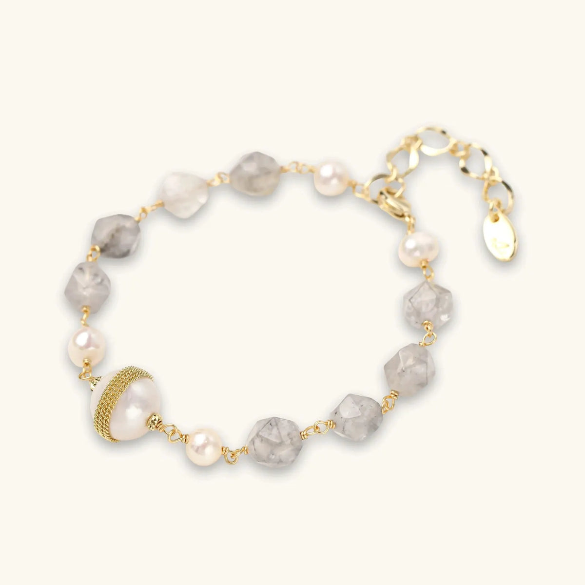 Baroque Pearl Crystal Bracelet | Equanimity Essence by Equanimity Essence.