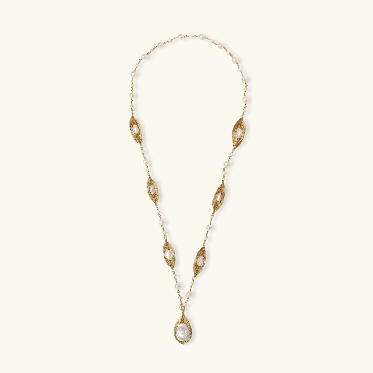 Golden Leaf Baroque Necklace | Equanimity Essence by Equanimity Essence.
