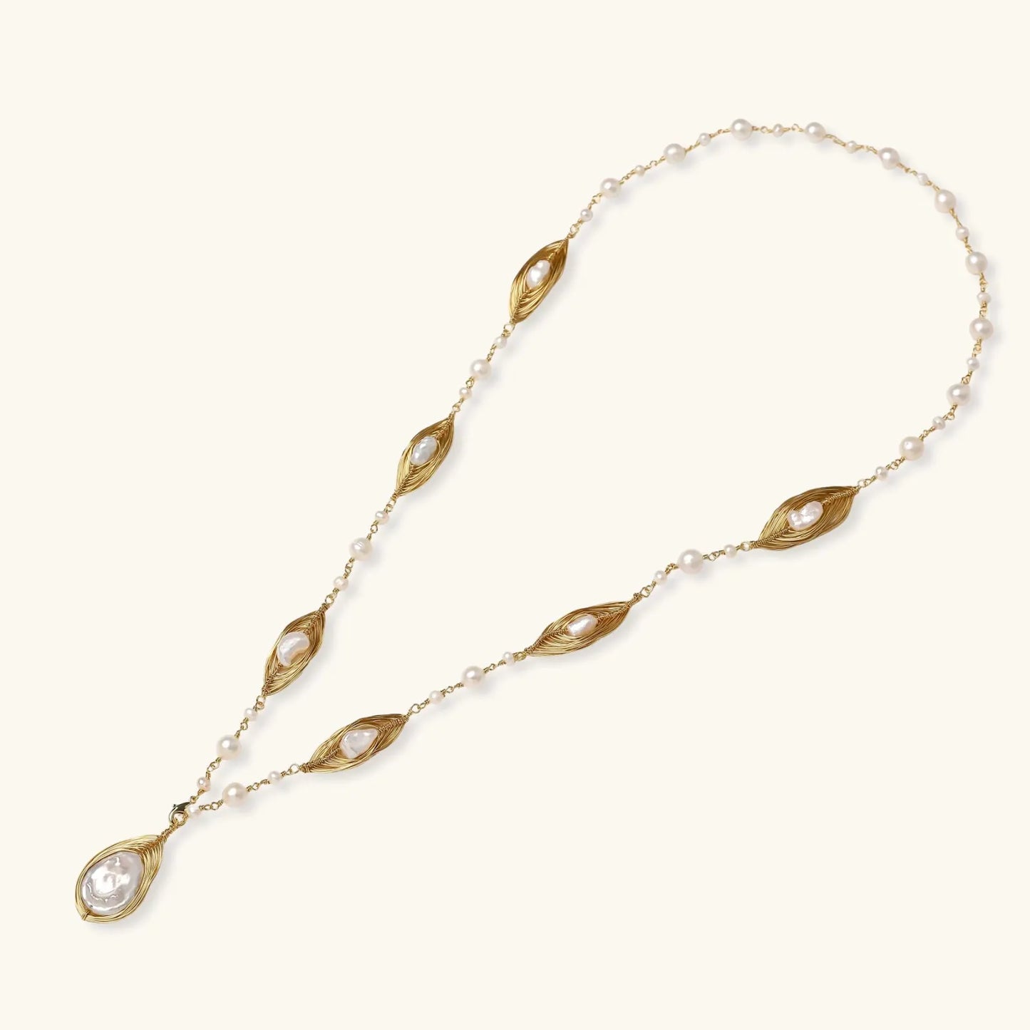 Golden Leaf Baroque Necklace | Equanimity Essence by Equanimity Essence.
