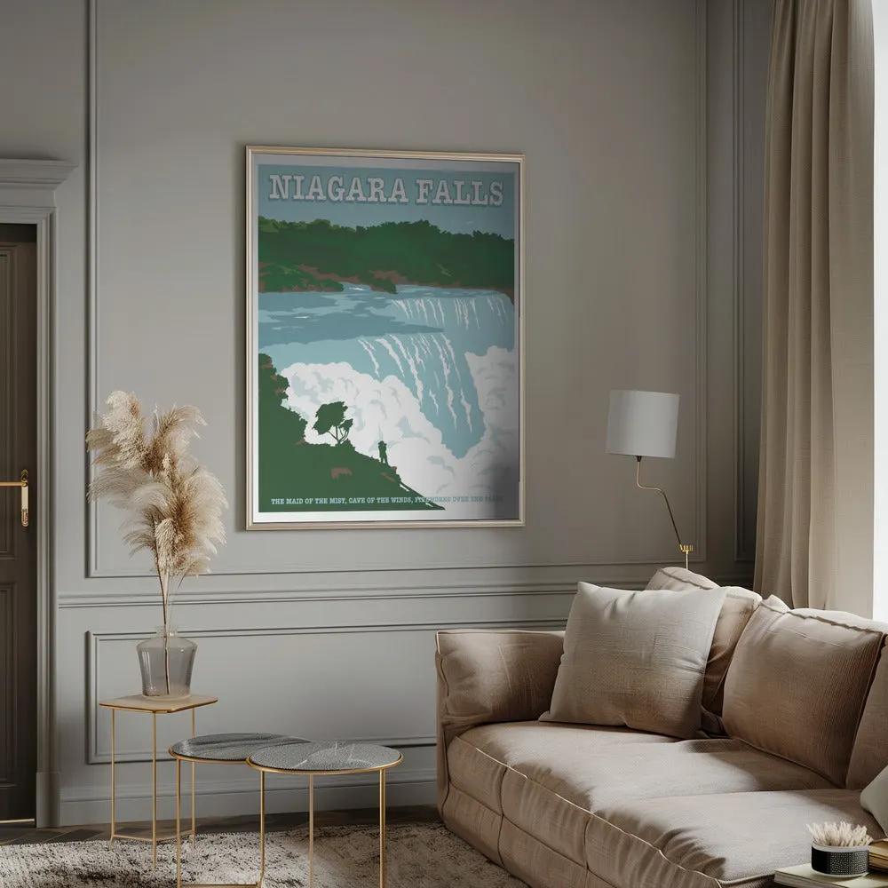 Wall art Niagara FallsTravel Print by Retrodrome